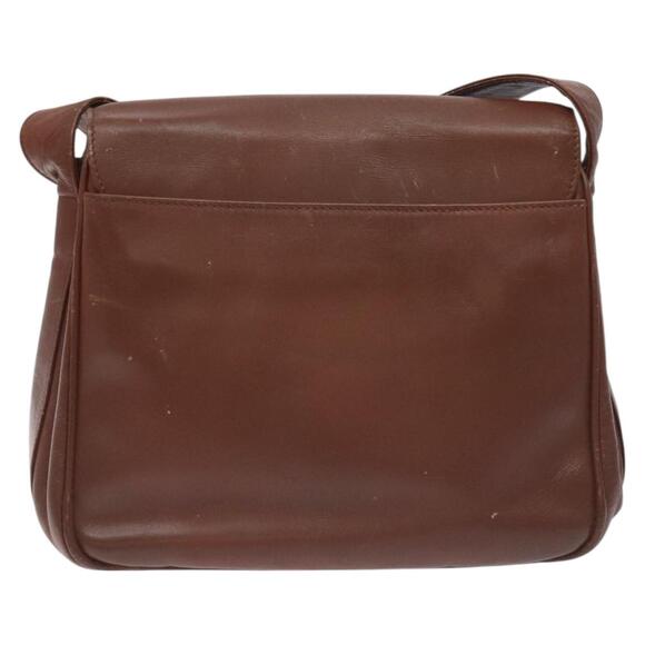 GUCCI Bamboo Shoulder Bag Leather Brown Gold 001 14 001 14 - Picture 3 of 16